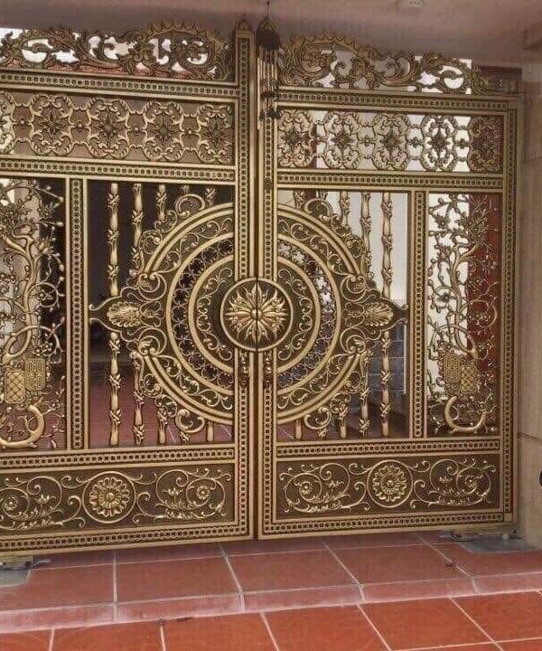 Mẫu cổng nhôm đúc đẹp