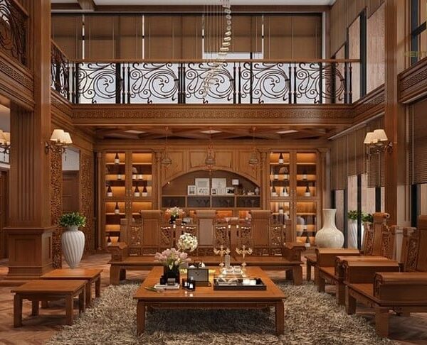 nội thất gỗ phòng khách đẳng cấp