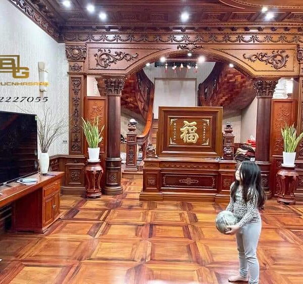Trần gỗ Biệt thự đẹp Bùi Gia