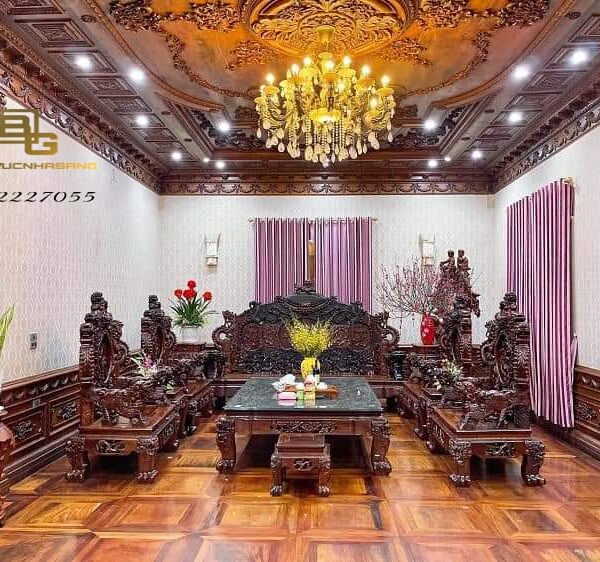 Trần gỗ tự nhiên Biệt Thự đẹp_BG