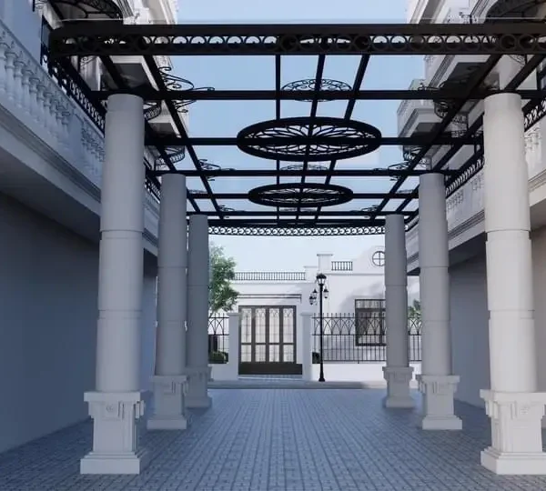 Giàn nắng nhôm đúc Kiến trúc Bùi Gia